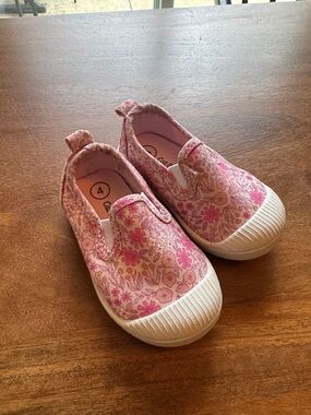 Cat & Jack Pink Floral Slip-On Sneakers